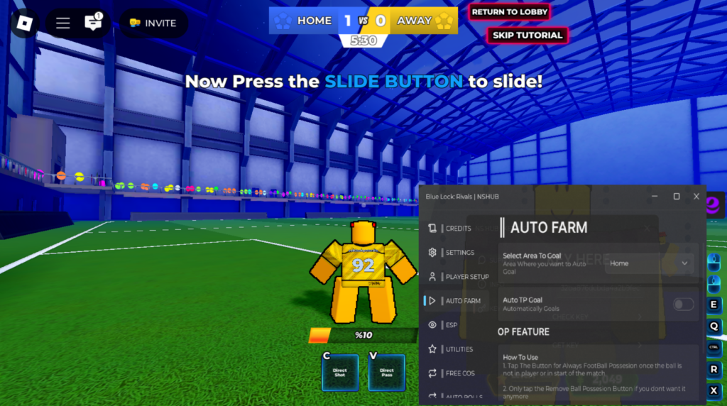 Roblox Blue Lock: Rivals Script NS Hub GUI
