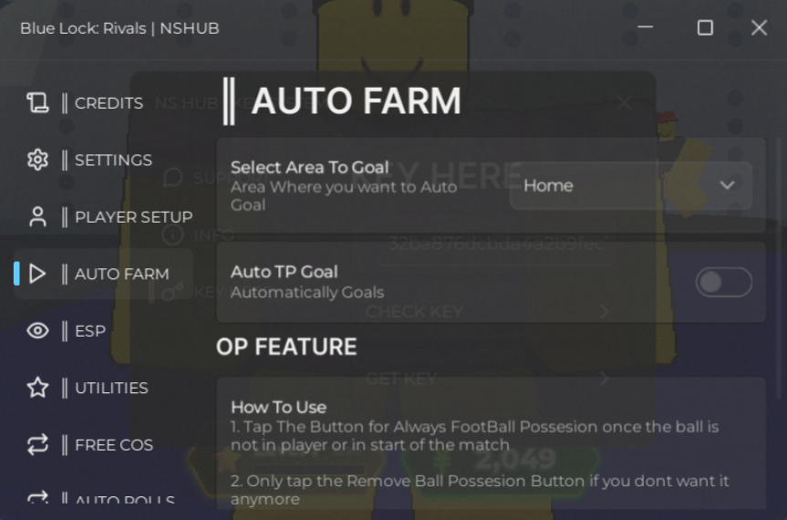 Roblox Blue Lock: Rivals Script NS Hub GUI