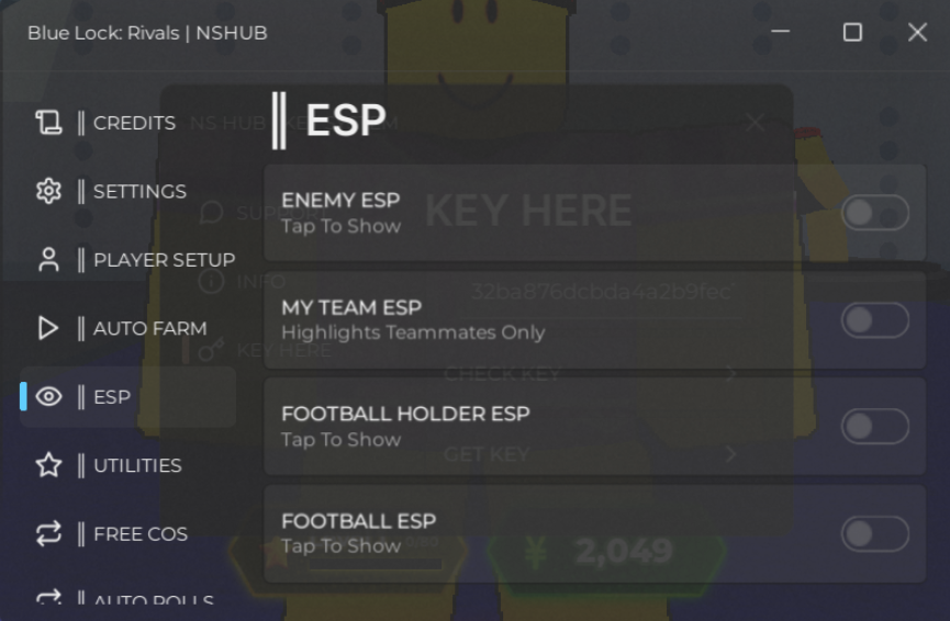 Roblox Blue Lock: Rivals Script NS Hub GUI