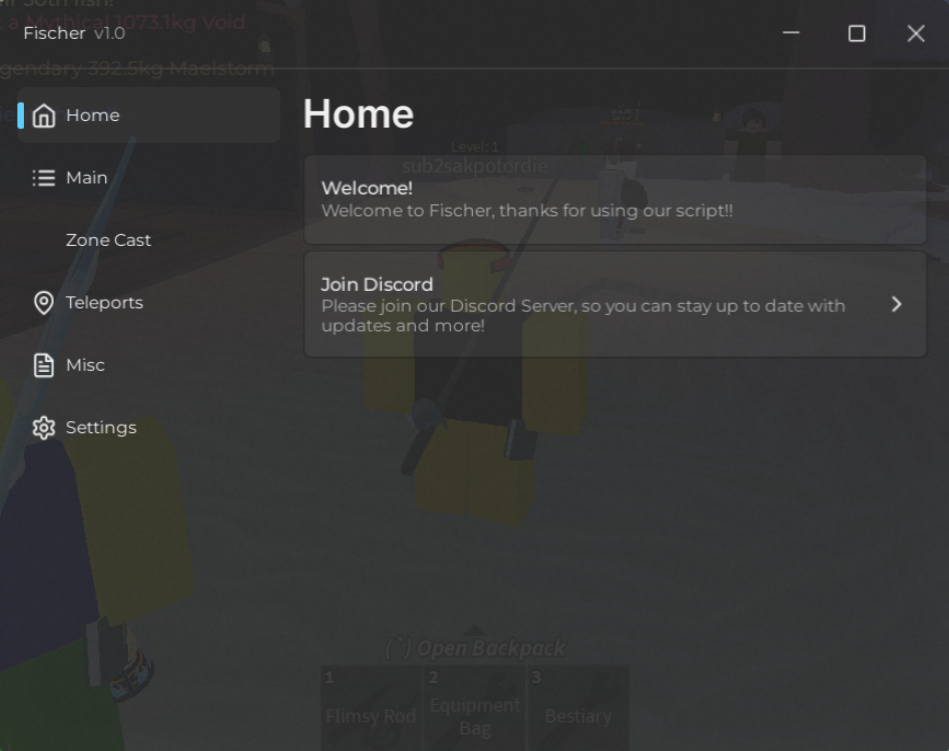 Roblox Fisch Script Fischer Hub GUI