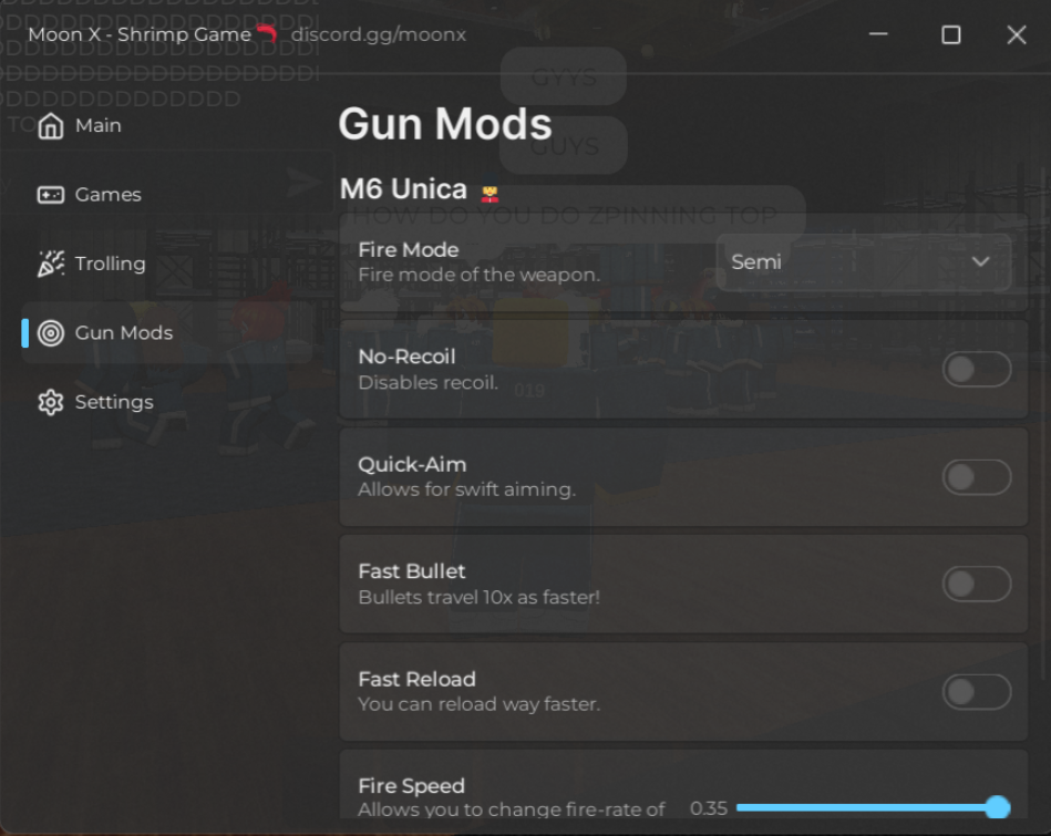 Roblox Shrimp Games Script Moon X Hub GUI