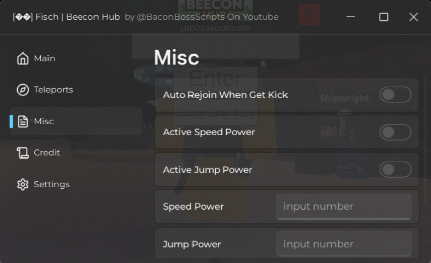 Roblox Fisch Script Beecon Hub GUI