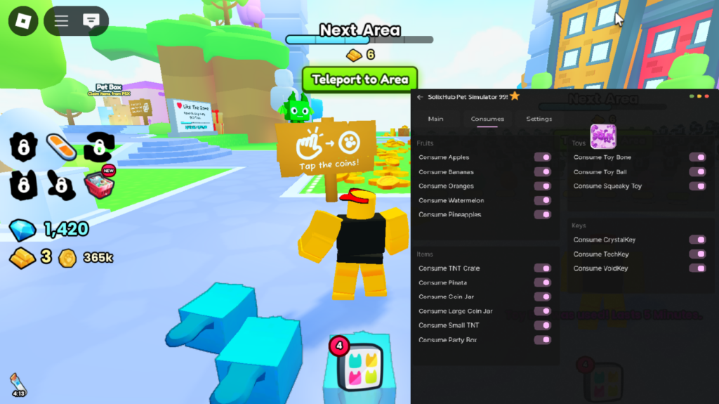 Roblox Pet Simulator 99 Script Solix Hub GUI