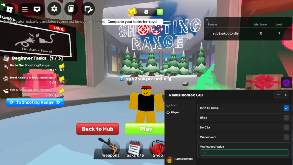 Roblox Rivals Script Skyee Hub GUI