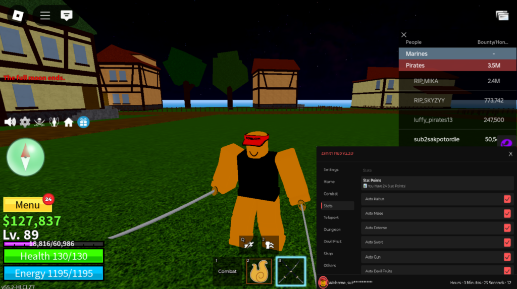 Roblox Blox Fruits Script Raito Hub GUI