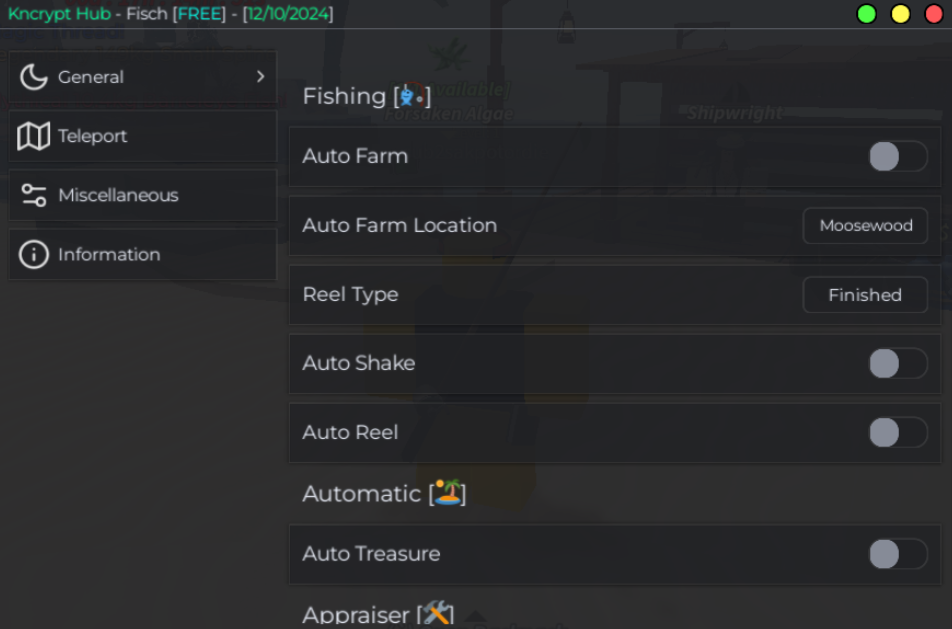 Roblox Fisch Script Kncrypt Hub GUI