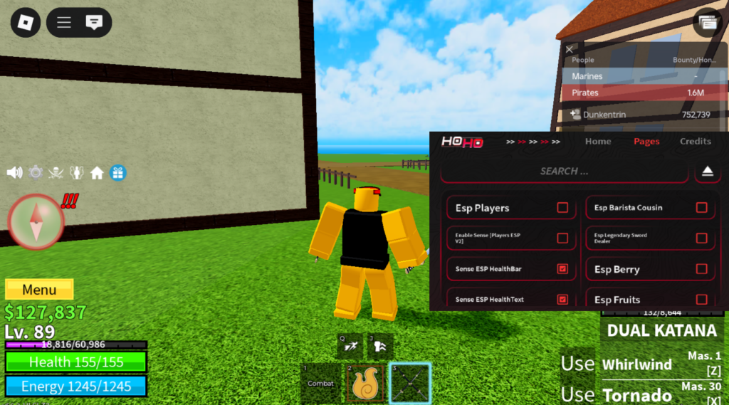 Roblox Blox Fruits Script Hoho Hub V4 GUI