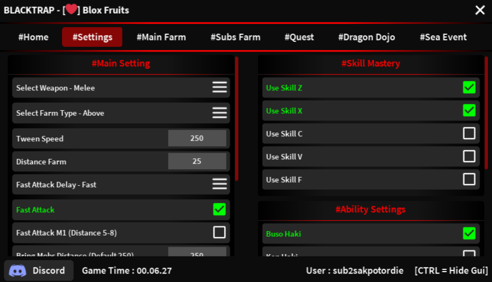 Roblox Blox Fruits Script Ronix Hub GUI