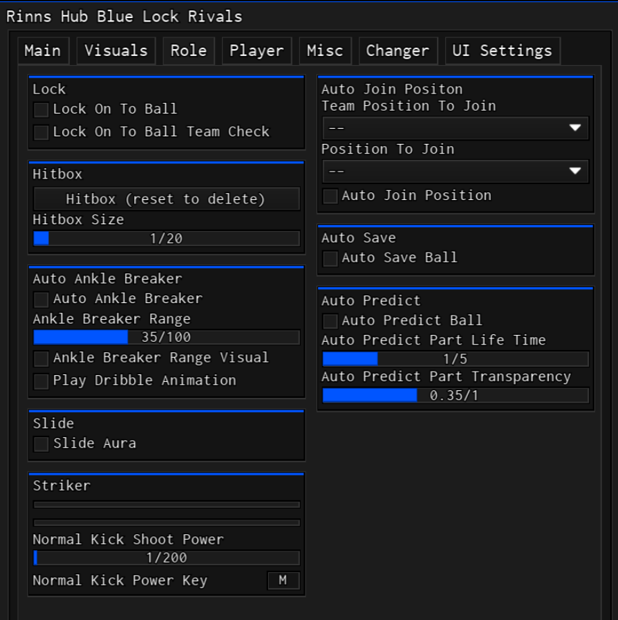Roblox Blue Lock: Rivals Script Rinns Hub GUI