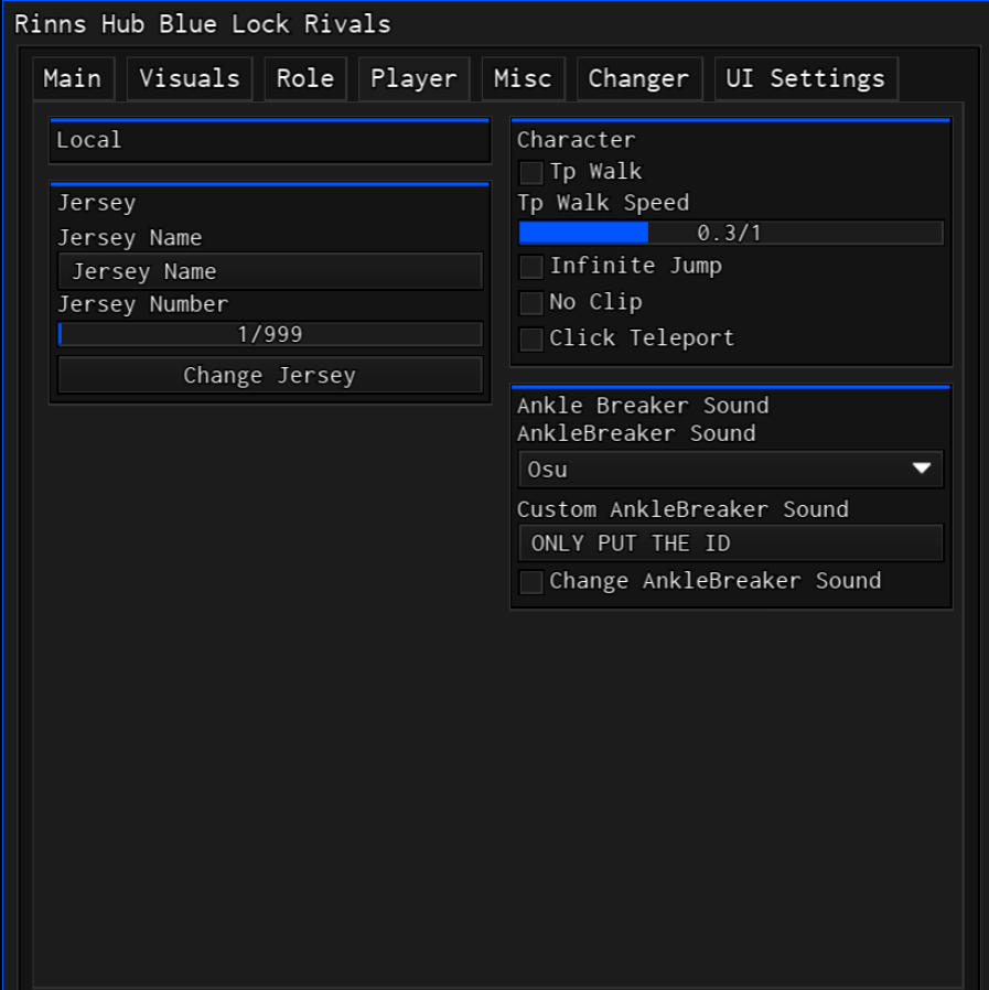 Roblox Blue Lock: Rivals Script Rinns Hub GUI