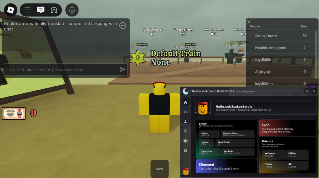 Roblox Dead Rails Script Ronix Hub GUI